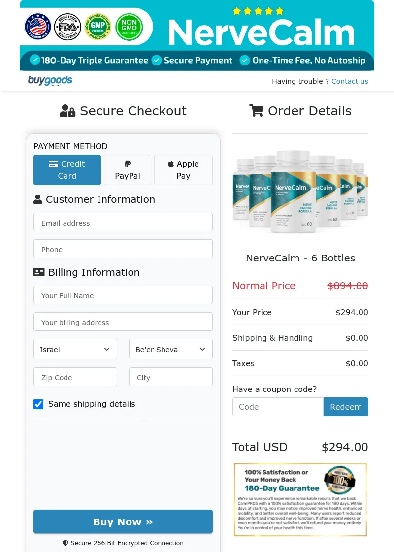 NerveCalm Order Form